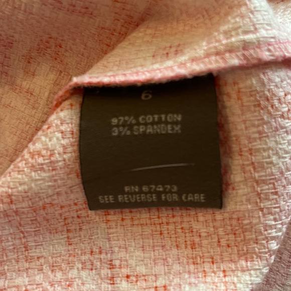 Taylor Straight Sheath Dress Size 6 Floral Geometric Pink Orange Knee Length NEW - Picture 4 of 7